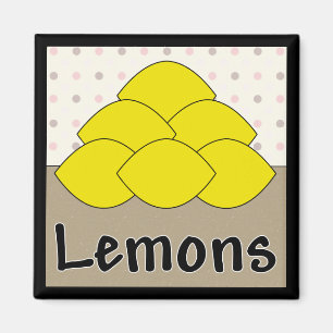 Lemons Series 4 Square Magnet Magneet