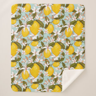 Lemons Sherpa Blanket Sherpa Deken