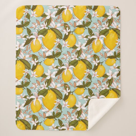 Lemons Sherpa Blanket Sherpa Deken (Voorkant)