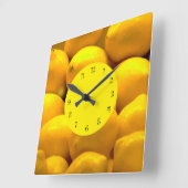 Lemons Thème Cuisine Mur Horloge (Angle)