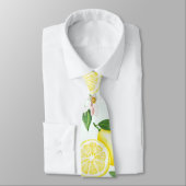 Lemons Waterverf Summer Fruit Pattern on Mint Stropdas (Gebonden)