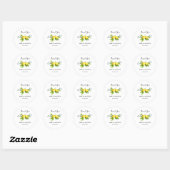  Lemons Wedding Bedankt Ronde Sticker (Vel)
