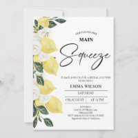 Lemons White Floral Main Squeeze Vrijgezellenfeest
