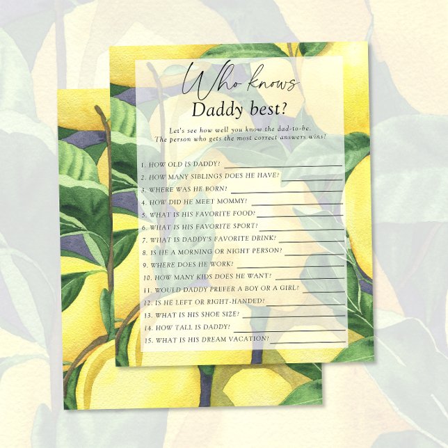 Lemons - Wie kent papa beste spel (Creator heeft geüpload)