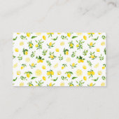 Lemons with Foliage Birthday A Note On Gifts Informatiekaartje (Achterkant)