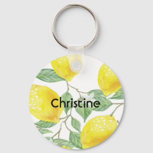 Lemons witte naam sleutelhanger