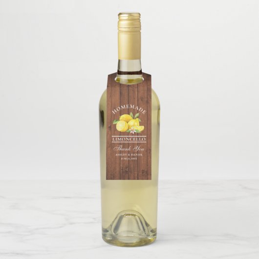 Lemons Wood Limoncello Hartelijk dank Flessenhanger (Op fles)