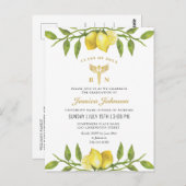 Lemons Wreath Nursing School Graduation Invitation (Devant / Derrière)