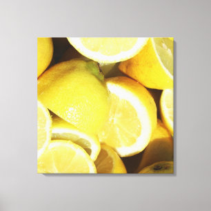Lemons Yellow Canvas Afdruk