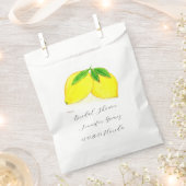 Lemons Yellow Fruit Citrus Waterverf Weddenschap Bedankzakje (Geknipt)