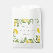 Lemons Yellow Fruit Citrus Waterverf Weddenschap Bedankzakje (Voorkant)