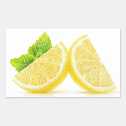 Lemonsegmenten Rechthoekige Sticker (Voorkant)