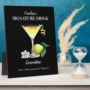 Lemontini Lemon Martini Custom Bar Sign Fotoplaat