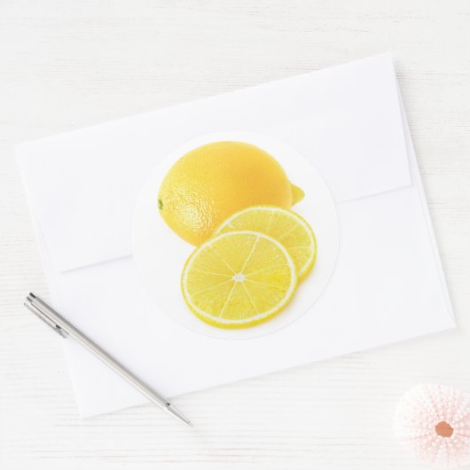 Lemonvruchten Ronde Sticker (Envelop)