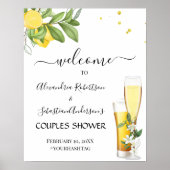 Lemony Greenery Couples Mariage Affiche de bienven (Devant)
