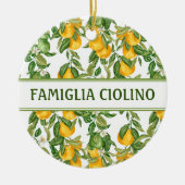 Lemony Lemons Keramisch Ornament (Voorkant)