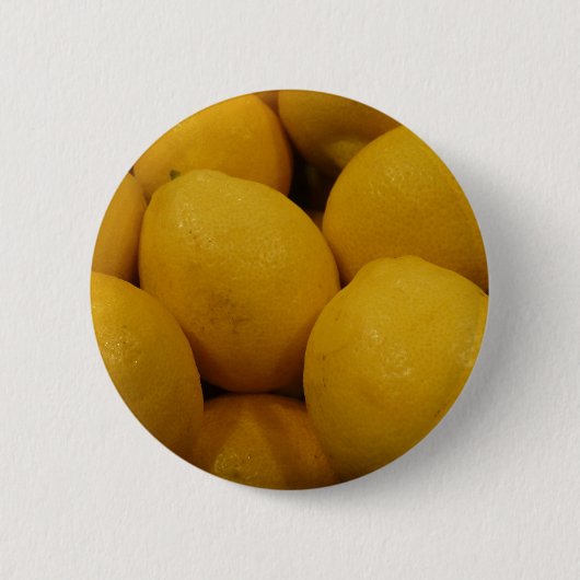 Lemony Lemons Ronde Button 5,7 Cm (Voorkant)