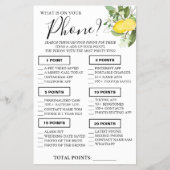 Lemony Wat is er op uw telefoon Douche spel kaart (Voorkant)