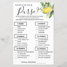 Lemony Wat zit er in je tas Douche spel kaart