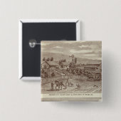 Lemoore Armona rangschikt 2 Vierkante Button 5,1 Cm (Voorkant /achterkant)