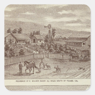 Lemoore Armona rangschikt 2 Vierkante Sticker