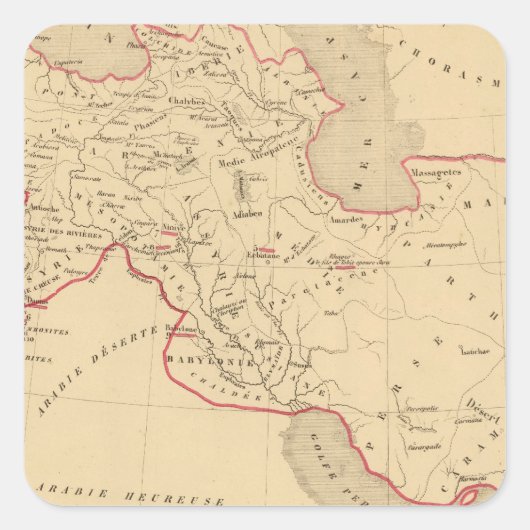 L'Empire des Perses Vierkante Sticker (Voorkant)
