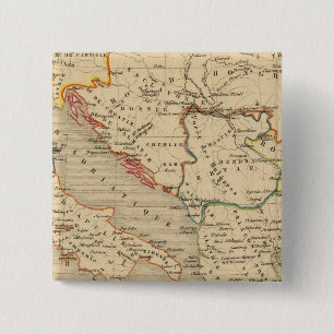 L'Empire Grec, l'Italie, 1125 a 1200 Vierkante Button 5,1 Cm