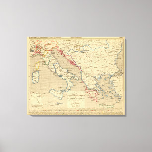 L'Empire Ottoman, la Grece et l'Italie Canvas Afdruk
