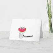 Lémur à queue ronde mignonne mangeant une carte de (Devant)