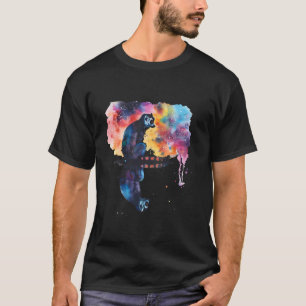 Lemur artwork splash motief Natuur Dierenvrienden T-shirt