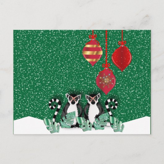 LEMUR CHRISTMAS BRIEFKAART (Voorkant)