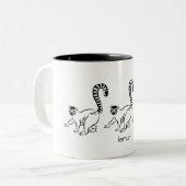 Lemur Coffee Cup Tweekleurige Koffiemok (Voorkant links)