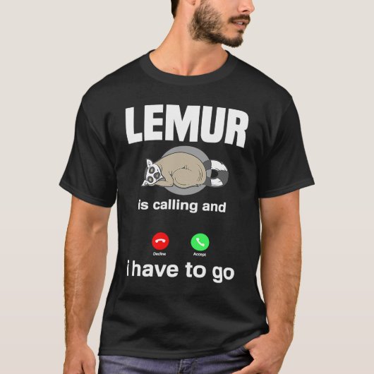 Lemur Dier Lemur Roept T-shirt (Voorkant)