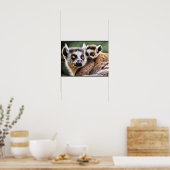 Lemur en Pup Poster (Keuken)
