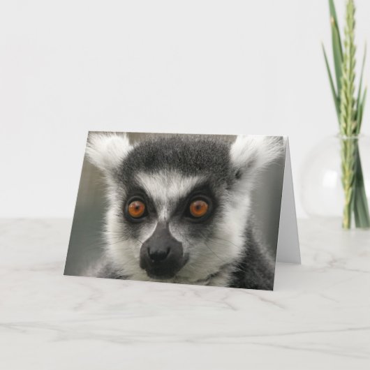 Lemur Face Wenskaart Kaart (Voorkant)