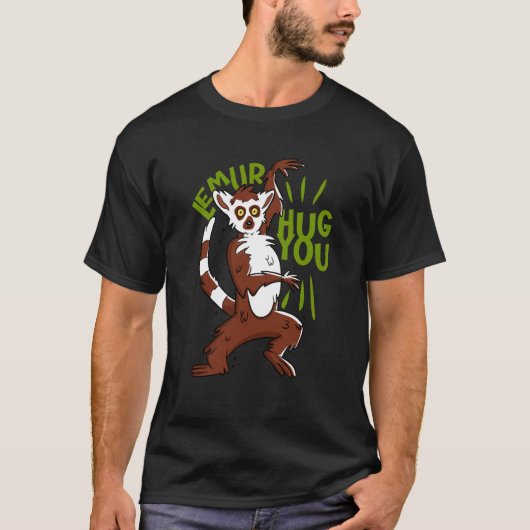 lemur hug you t-shirt (Voorkant)