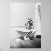 Lemur in badposter poster (Voorkant)