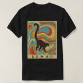 Lemur Lover Animal Retro Style T-shirt (Design voorkant)