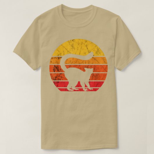 Lemur Lover Retro Sunset Lemur Monkey T-shirt (Design voorkant)