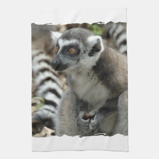 Lemur Monkey Kitchen Towel Theedoek (Verticaal)