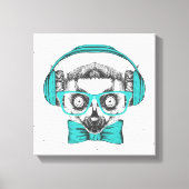 Lemur | Muziekoverloop Canvas Afdruk (Voorkant)