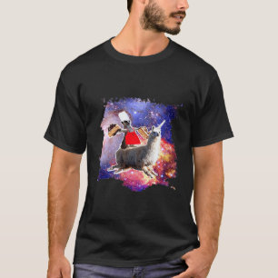 Lemur rijdt op lama eenhoorn die cake eet t-shirt