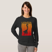 Lemur Shadow Silhouette At Sunset T-shirt (Voorkant volledig)
