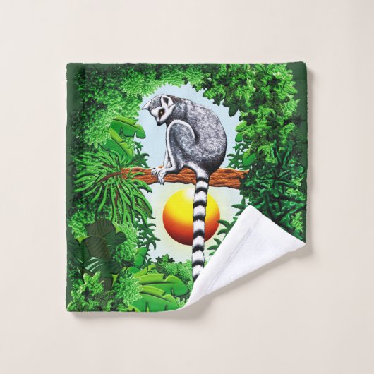 Lemur van Madagaskar Bad Handdoek (Wasdoekje)