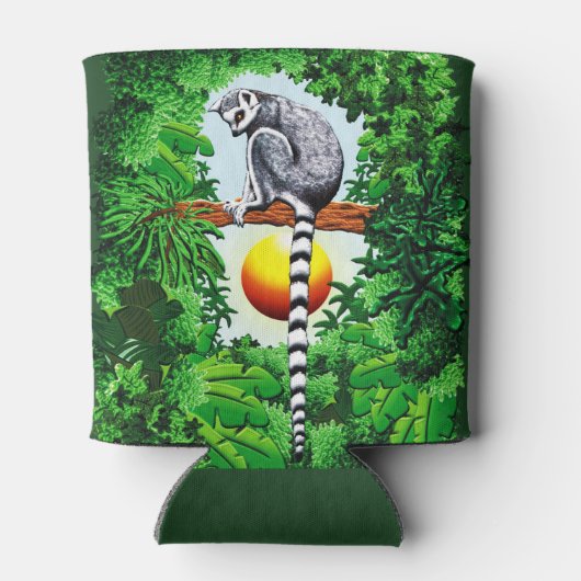 Lemur van Madagaskar Blikjeskoeler (Achterkant)