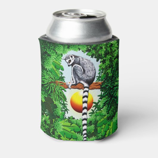 Lemur van Madagaskar Blikjeskoeler (Blikje Achterkant)