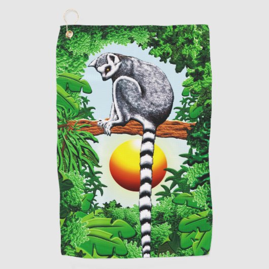 Lemur van Madagaskar Golfhanddoek (Voorkant)