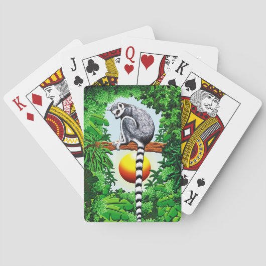 Lemur van Madagaskar Pokerkaarten (Achterkant)