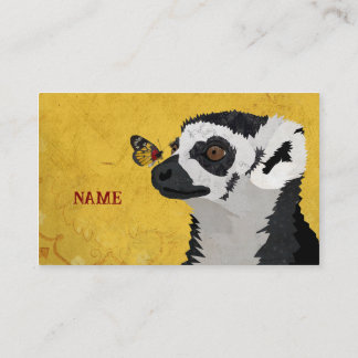LEMUR & VLINDER VISKAART VISITEKAARTJE