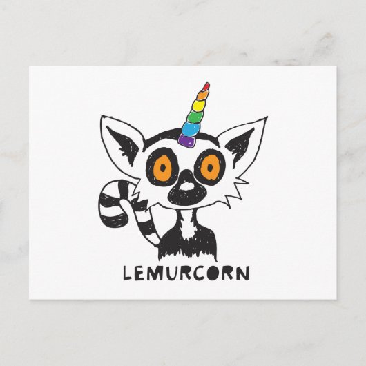 LemurCorn Briefkaart (Voorkant)